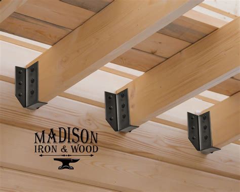 decorative metal brackets for joists|exposed joist hangers.